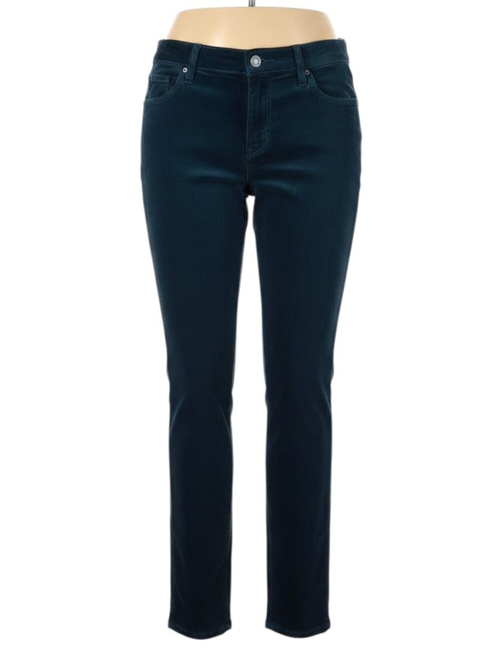 NWT LOFT Navy Blue Fine Wale Corduroy Modern Skinny Pants 29 8